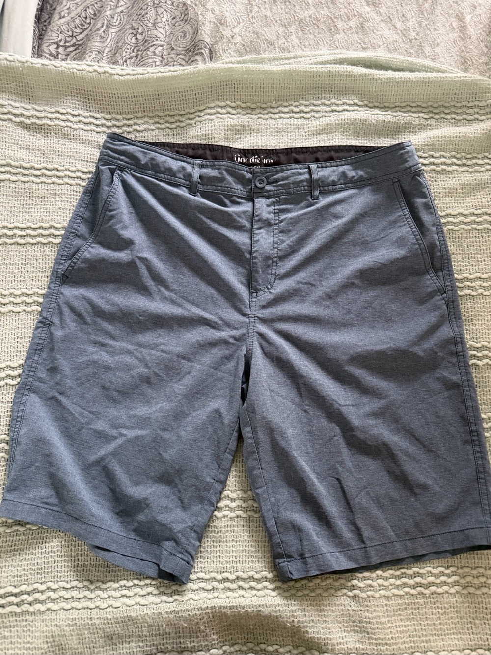 Goodfellow & Co Slate Blue Flat-Front Swim Shorts